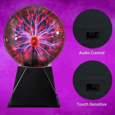Plasma Globe Touch & Sound Sensitive Ball Lamp Electric Lightning Novelty Light