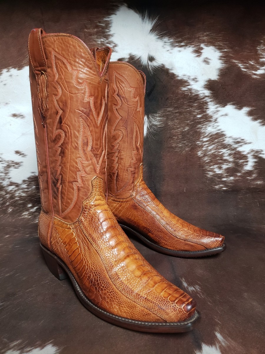 Lucchese 1883 Genuine Ostrich Leg 👢 Leather Western Cowboy Boots