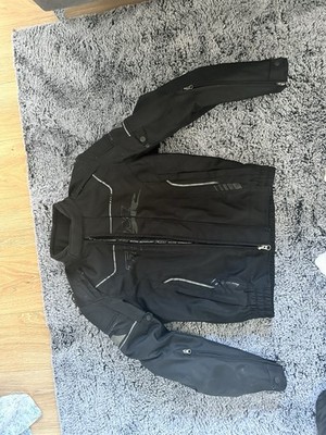 FLM Sports Textil Kombi Jacke Größe M Schwarz/ Hose 42 Lang/Tall Wie Neu
