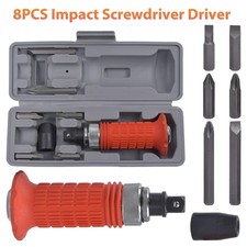 8pc 1/2" DRIVE HAND IMPACT SCREWDRIVER NUT BOLT HAMMER DRIVER SOCKET WRENCH TOOL