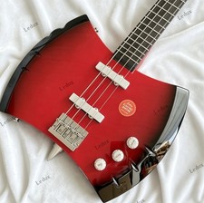 Red Marceline Axe Electric Bass Guitar 4 Stri...