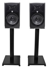 Pair JBL 308P MkII 8" Powered Studio Monitor Monitoring Speakers 21" Stands