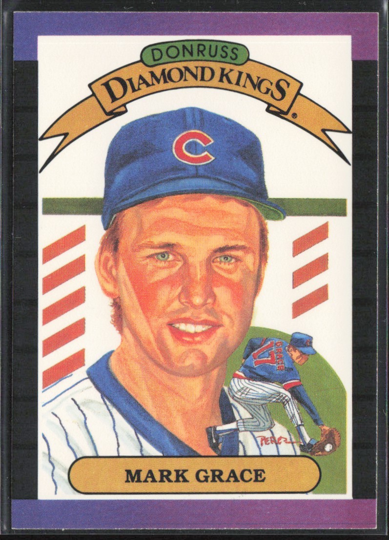 Mark Grace #17 Baseball Cards 1989 Donruss Super Diamond Kings trading card — raw and PSA graded price guide