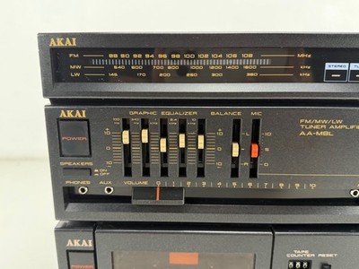 Akai AA-M8L Tuner Amplifier / HX-M10 Stereo Cassette Deck Set