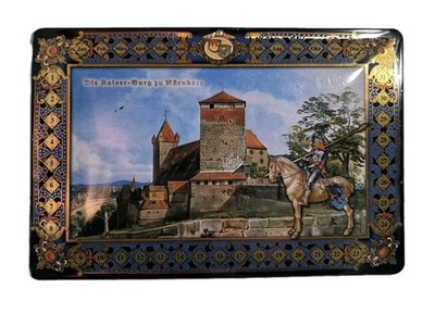 E. Otto Schmidt Lebkuchen Tin Perpetual Calendar Die Kaiser-Burg zu Nurnberg 