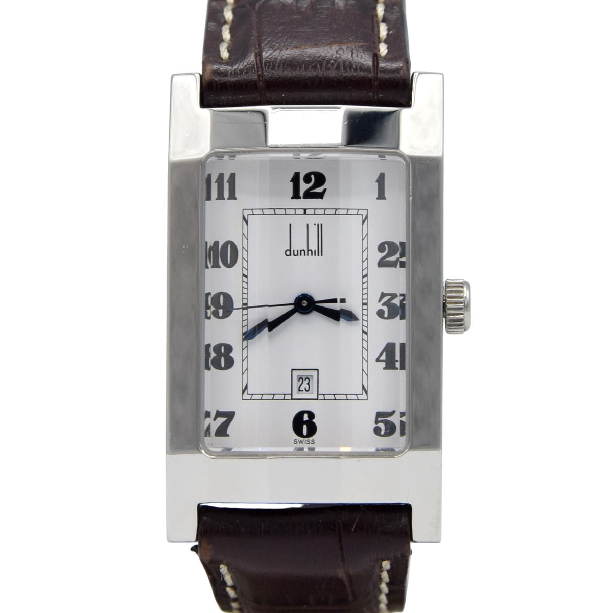 1990s Alfred Dunhill 'Facet' swiss quartz Date Wristwatch with