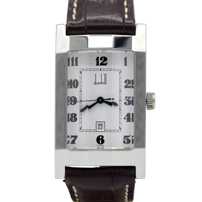 1990s Alfred Dunhill 'Facet' swiss quartz Date Wristwatch with