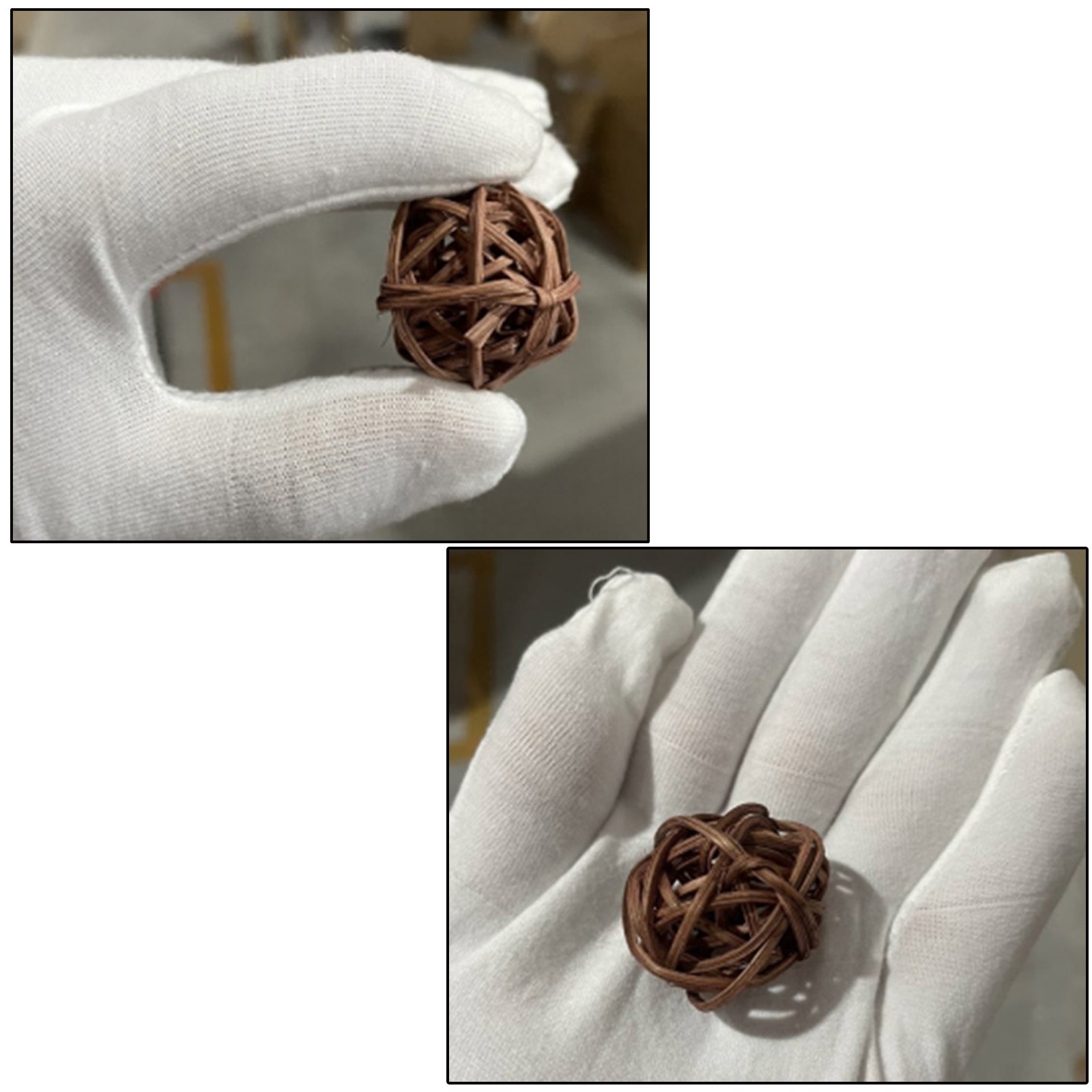 12 Pcs Wicker Rattan Balls 2In for Vase Fillers Party Decorative Rose