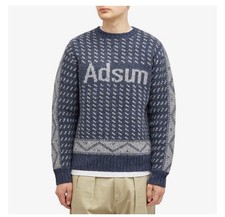 Adsum Logo Knit Crew Sweater XL NWT