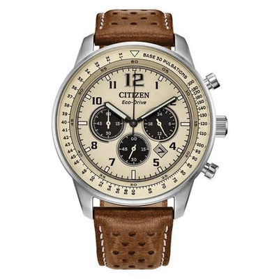 #ad #ad NEW Citizen Men#x27;s CA4500 08X Eco Drive Chronograph Stainless Steel Leather Watch $139.95