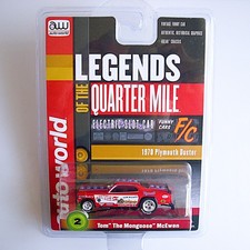 AUTO WORLD '70 Plymouth Duster Funny Car Tom "Mongoose" McEwen 4Gear HO Slot Car