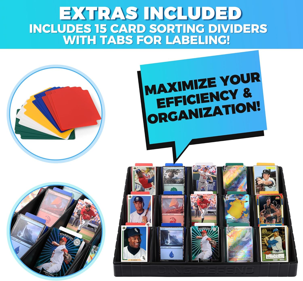 Storage Standard Card Sorting Tray - Stackable Trading Cards