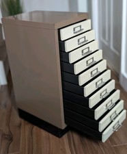 Bisley 10-Drawer Filing Cabinet Vintage 1997 Metal Storage