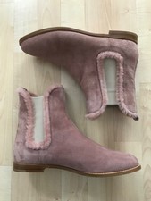Wunderschöne Unützer Stiefelette, Grösse 40, altrosa mit Plüschfutter, toll