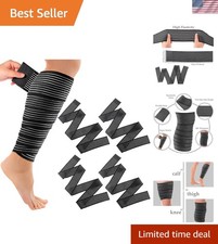 Compression Bandage Wraps for Leg, Elastic Calf Compression Sleeve Ankle Supp...