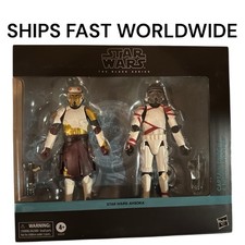 Star Wars Ahsoka Black Series Captain Enoch & Night Trooper Figure Set In Hand