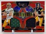 2025 Panini Select- Red Prizm Multiverse Aaron Rodgers Dual Patch #MVJ-ARS
