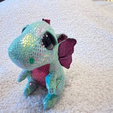 Ty Beanie Boos Cinder the Green Dragon Plush Toy 6" rare