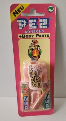 PEZ BONBON Body Parts CAVEMAN COSTUME OUTFIT Factory Sealed 1995 in EURO package