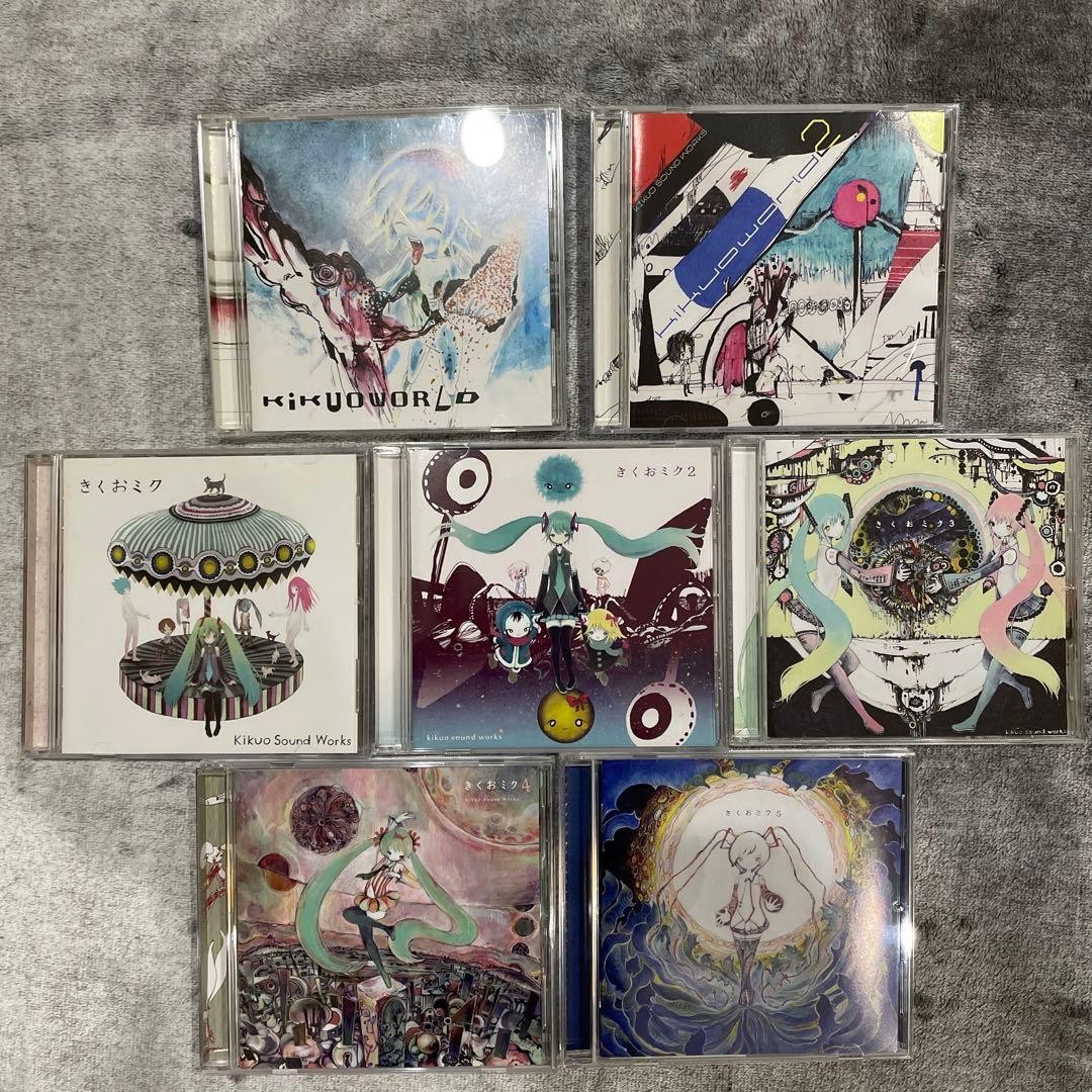 Kikuo Miku CD 7-disc 1 2 3 4 5 KIKUO WORLD 1 2 Set Used