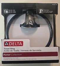 NIB Delta Porter Wall Mounted Towel Ring Oil Rubbed Bronze 78446-OB1 NEW