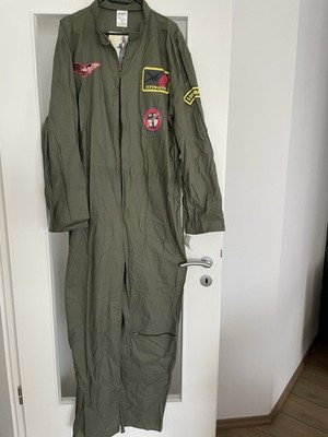 Jetpilot Pilotenkostüm für Herren, Kostüm Kampfpilot Anzug Overall