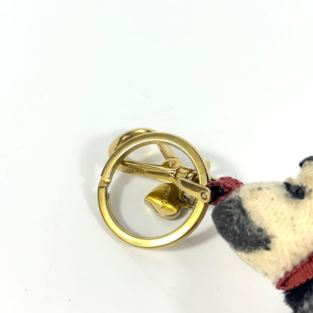 Prada Teddy Bear Panda Style Bag Charm Keychain Authentic Used thumbnail 2