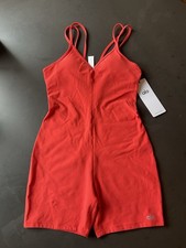 NWT Alo Yoga Suns Out Bodysuit Romper Red Color Size Small