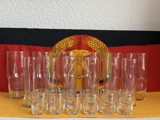 6x Superfest 0.5 l. Biergläser/0 15 l. Sektstangen/4 cl. Schnapsgläser CEVERIT