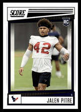 2022 Panini Score Jalen Pitre #368 Houston Texans  Rookie NFL Football