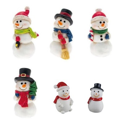 Schneemann aus Polyresin 3 - 5 cm Dekofigur Snowman Weihnachten Wichtel