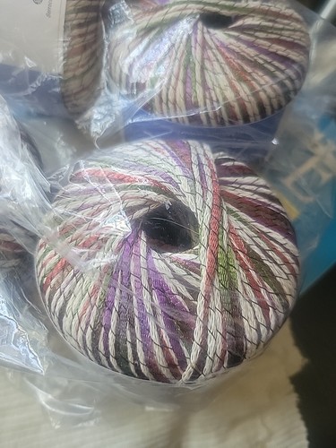 4 BALLS BERROCO ZODIAC CORD/TAPE YARN 1 3/4 OZ-COTTON/NYLON-ITALY-VARIEGATED - Picture 7 of 7