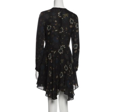 ALC Cynthia Mini Silk Dress Black With Floral Print Lace Panel Front Retail $325 | eBay ALC Cynthia Mini Silk Dress Black With Floral Print Lace Panel Front Retail $325 | eBay