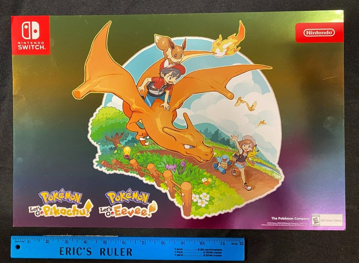2018 Nintendo Switch Pokemon Lets Go GameStop Promo 11x17 Double