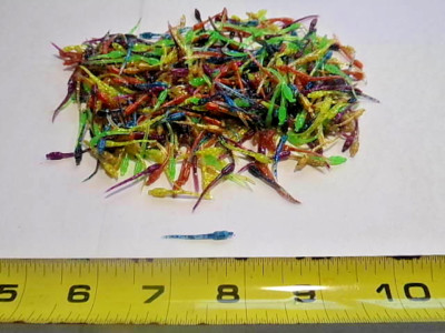 120 Mixed Color's Ice Fishing 1''Ice Tickler Soft Plastic Fishing Lure Crappies