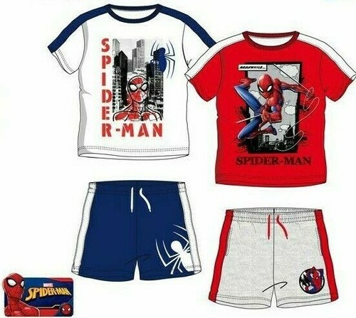 Abbigliamento bambino spiderman completo estivo bimbo 3 4 6 8 anni tshirt  cotone | eBay