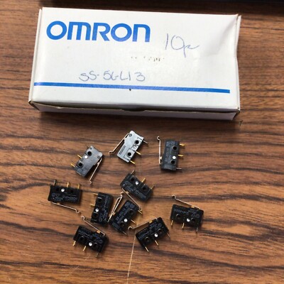 10-PCS Omron Micro Limit Switch SS-5GL13 Curved Tip Lever 5A 125VAC (TA39MS)