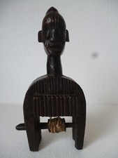 AFRIQUE DE L'OUEST - ANCIEN ETRIER DE POULIE DE METIER A TISSER