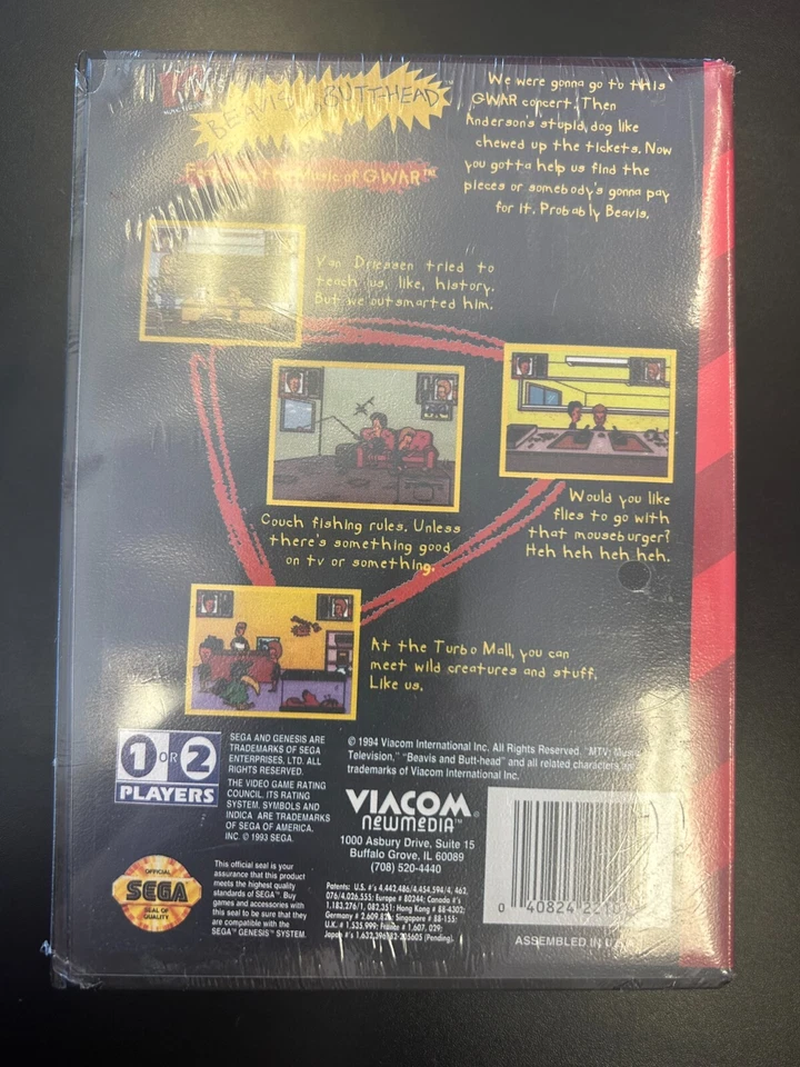 Beavis And Butthead Sega Genesis Sealed New In Box (NIB) - Image 2 of 4