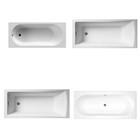 Modern Bathroom Single & Double Ended Acrylic Straight Bath Gloss White Bathtub