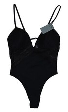 Calvin Klein Sculpt Lace Solid Color Women's Thong Bodysuit NWT Black Pick Size