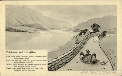 England Thirlmere And Helvellyn Antique Vintage Postcard Post Card