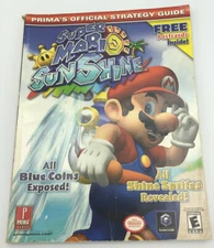 Super Mario Sunshine Prima’s Official Strategy Guide Nintendo GameCube W/ Cards