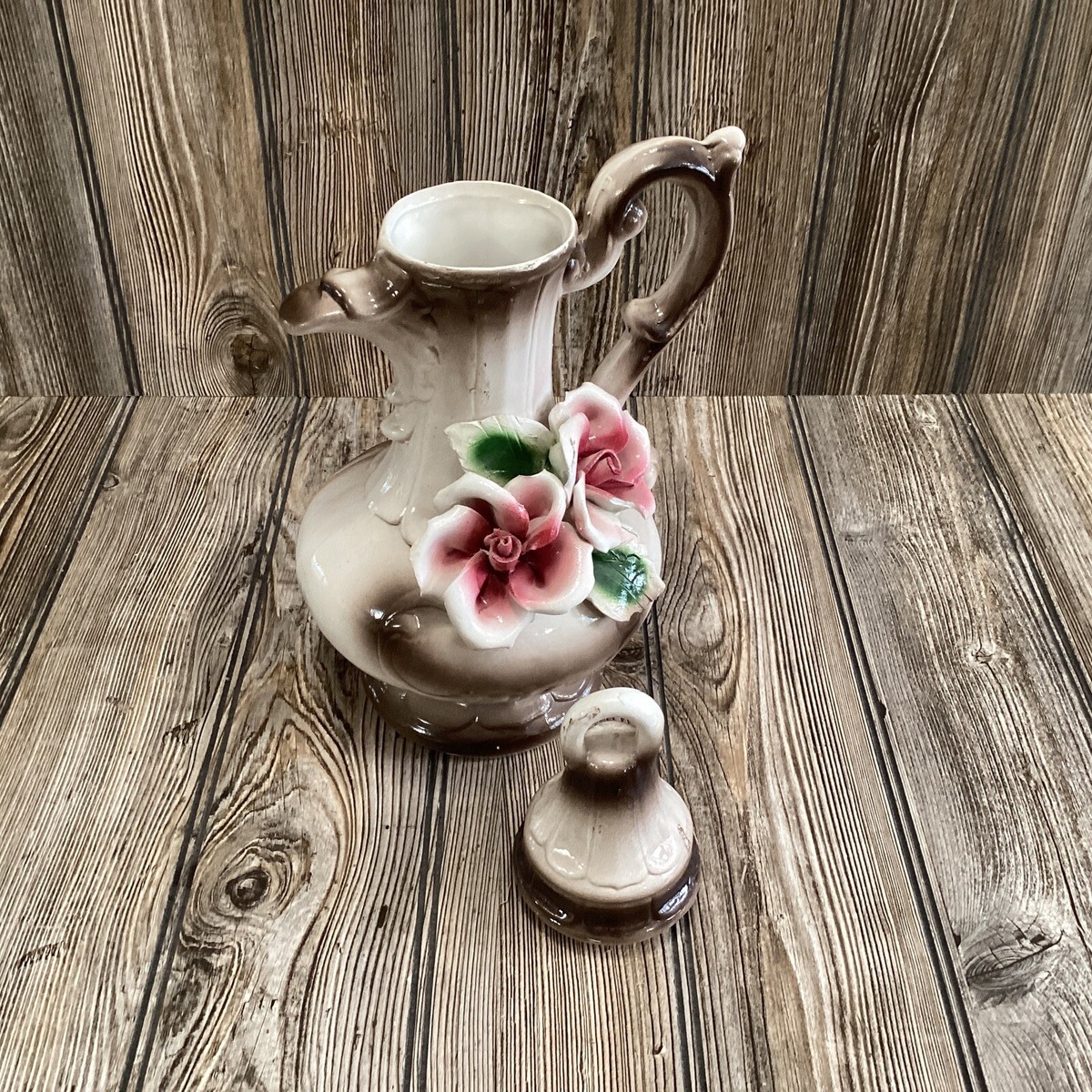 コレクション CAPODIMONTE Capodimonte Italy Hand Painted Vintage Flowers Porcelain