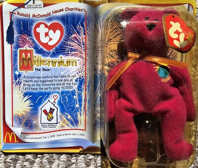 Ty Beanie Baby Millennium Bear 1999 McDonald's Exclusive