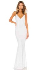 NEW Katie May Bambi Gown in Ivory MAXI DRESS CUT OUT JERSEY STRETCH SIZE 6 *PP