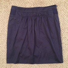 Banana Republic Skirt Size 4 Blue Knee Length Unlined Pockets Stretch
