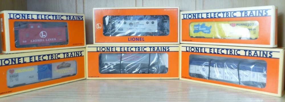 6 Lionel Trains, #6-19774, 6-16925, 6-19955, 6-19941, 6-19919, 6-16563 MIB