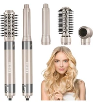 Mescomb 5 in 1 Hot Air Styler - 2X Fast-Drying Hair Dryer Air Curlers Blow Brush