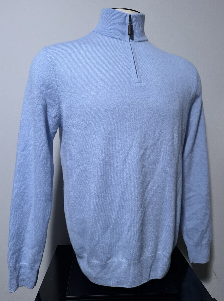 NEW Christian Lacroix Men's Medium 100% Cashmere Quarter Zip